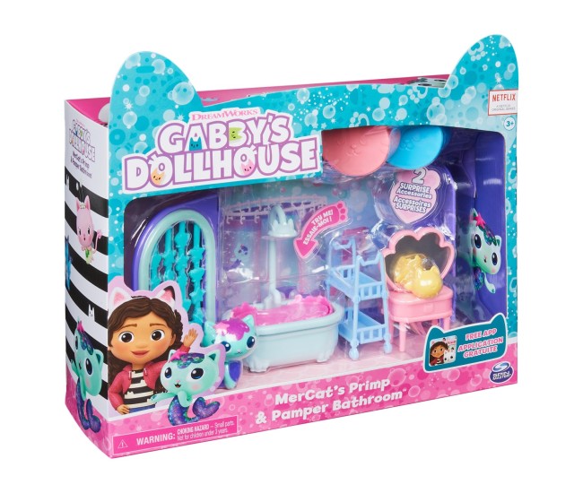 Gabbys dollhouse casa de lux baia pentru dichisit si rasfat a lui mercat