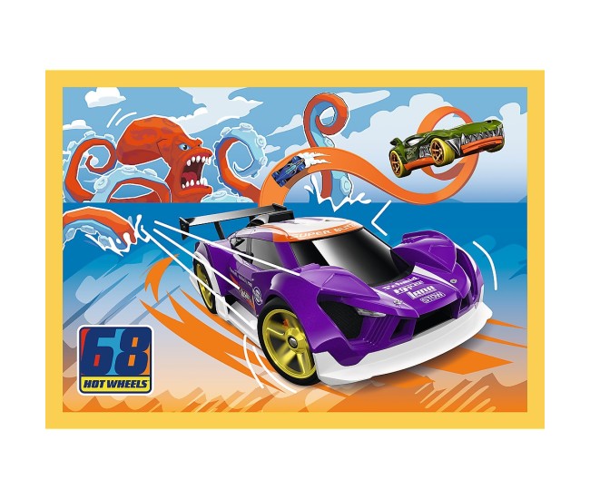 Puzzle trefl 4in1 hot wheels vehicule Puzzle trefl 4in1 hot wheels vehicule