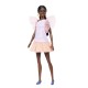 Papusa barbie fashionista afro-americana cu rochie peach Papusa barbie fashionista afro-americana cu rochie peach