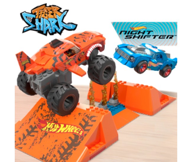 Hot wheels monster truck mega set constructie cursa tiger shark chomp Hot wheels monster truck mega set constructie cursa tiger shark chomp