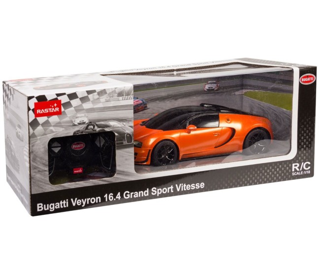 Masina cu telecomanda bugatti grand sport vitesse portocalie cu scara 1 la 18 Masina cu telecomanda bugatti grand sport vitesse portocalie cu scara 1 la 18