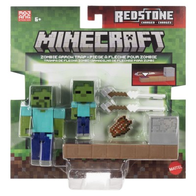 Minecraft redstone charged set capcana cu sageti pentru zombi figurina cu accesorii