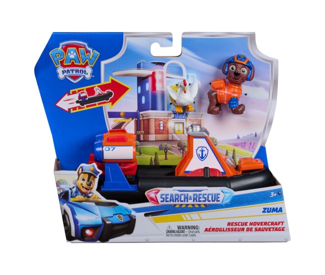 Patrula catelusilor cautare si salvare set figurina zuma si vehicul barca cu motor