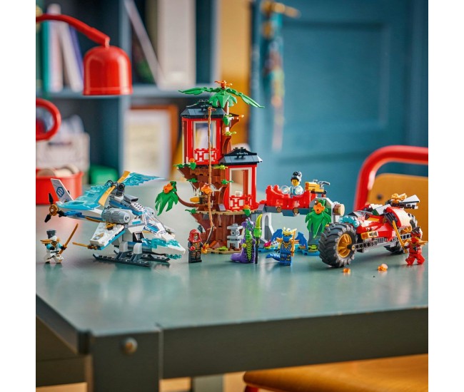 Lego ninjago lupta la casa din copac cu vehicule ninja 71857 Lego ninjago lupta la casa din copac cu vehicule ninja 71857