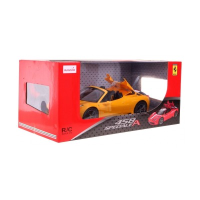 Masina cu telecomanda ferrari 458 speciale a galben scara 1 la 14