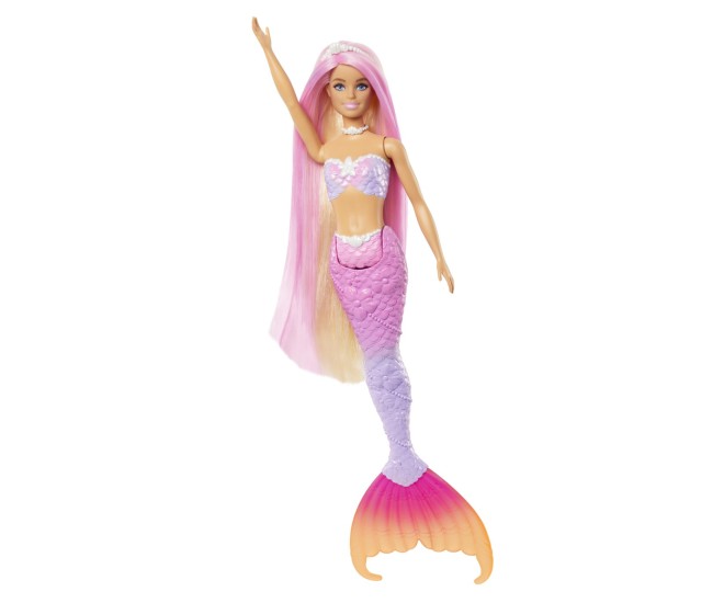 Barbie color change papusa sirena cu par roz Barbie color change papusa sirena cu par roz