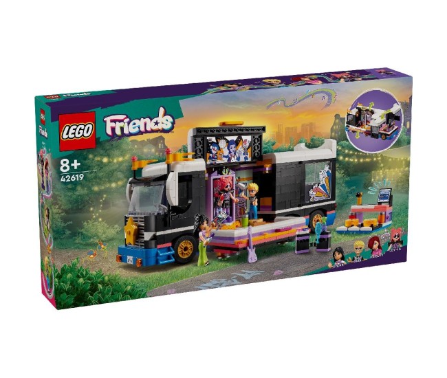 Lego friends autocar de turneu pentru staruri pop 42619 Lego friends autocar de turneu pentru staruri pop 42619