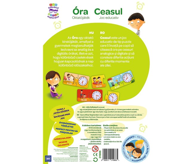 Joc educativ invata ceasul micului explorator Joc educativ invata ceasul micului explorator
