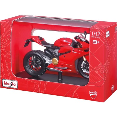 Maisto motocicleta metalica cu stand ducati 1199 panigale scara 1 la 12