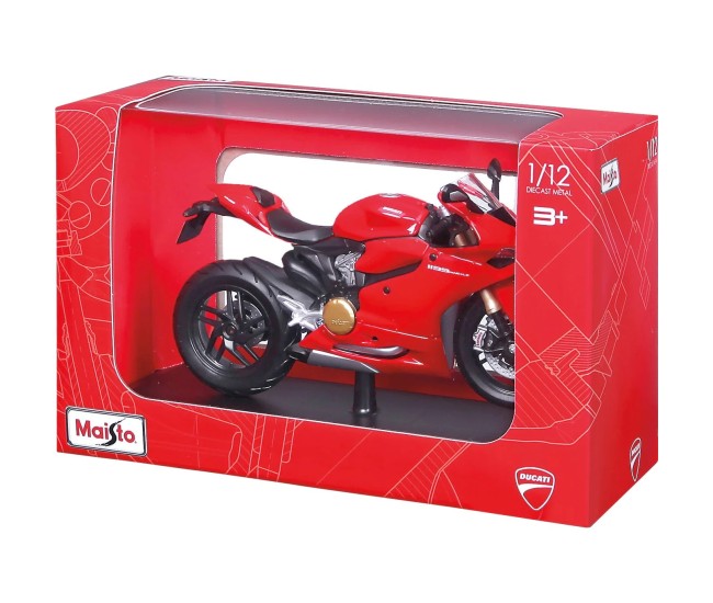 Maisto motocicleta metalica cu stand ducati 1199 panigale scara 1 la 12 Maisto motocicleta metalica cu stand ducati 1199 panigale scara 1 la 12