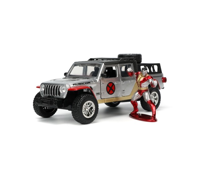Jada marvel set masinuta metalica jeep gladiator scara 1:32 si figurina din metal colossus Jada marvel set masinuta metalica jeep gladiator scara 1:32 si figurina din metal colossus