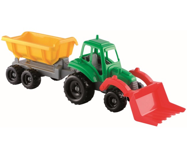 Ecoiffier jucarie tractor cu remorca 52cm Ecoiffier jucarie tractor cu remorca 52cm