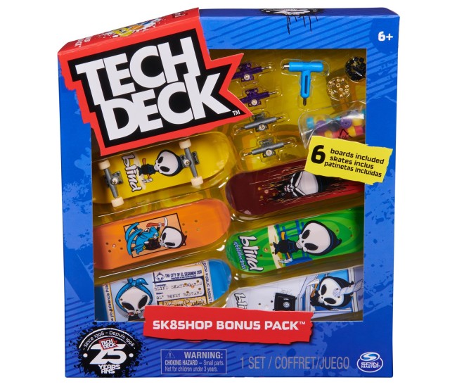 Tech deck pachet 6 piese cu accesorii fingerboard blind Tech deck pachet 6 piese cu accesorii fingerboard blind
