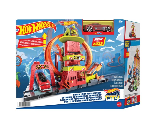 Hot wheels statia de pompieri super loop