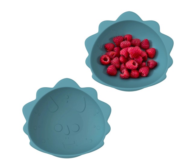 Set 2 castronele cu ventuza silicon melii luxe, model dinozaur Set 2 castronele cu ventuza silicon melii luxe, model dinozaur