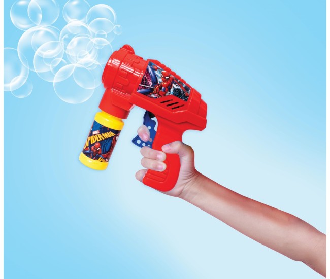 Jucarie pistol de facut baloane spiderman Jucarie pistol de facut baloane spiderman