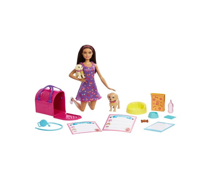 Barbie set papusa barbie pup adoption