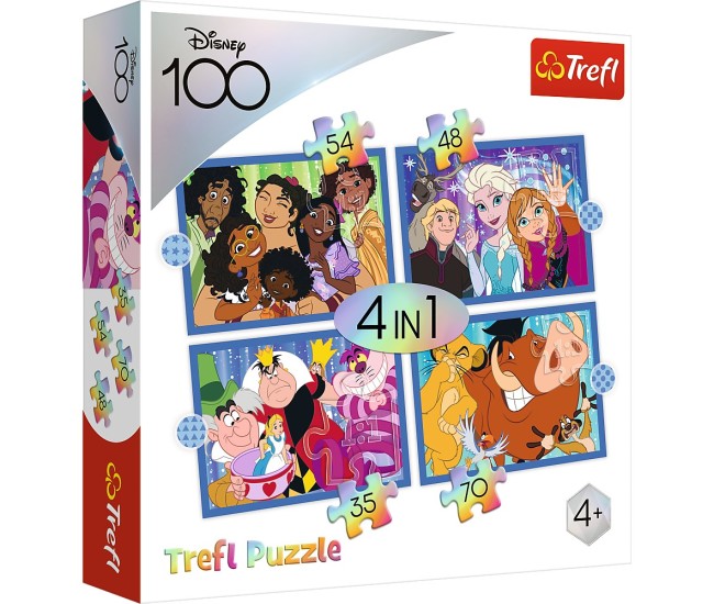 Puzzle trefl disney 4in1 minunata lume disney Puzzle trefl disney 4in1 minunata lume disney