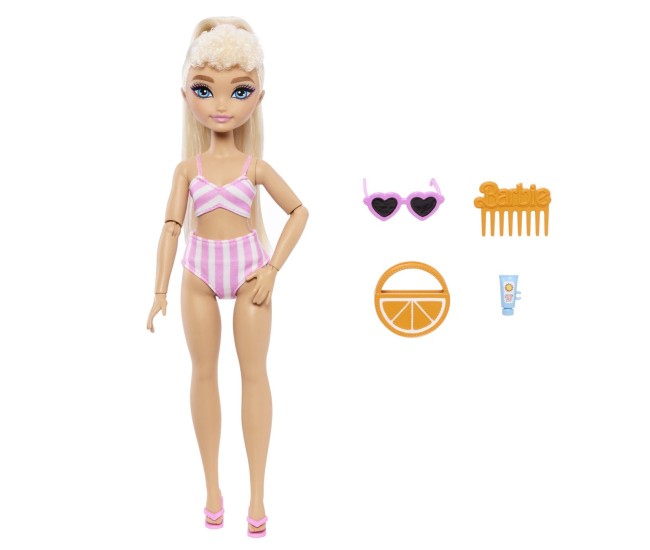 Barbie dream besties papusa barbie malibu la plaja cu accesorii