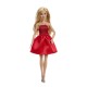 Barbie papusa barbie colectie aniversara 80 de ani blonda cu rochie rosie rubin Barbie papusa barbie colectie aniversara 80 de ani blonda cu rochie rosie rubin