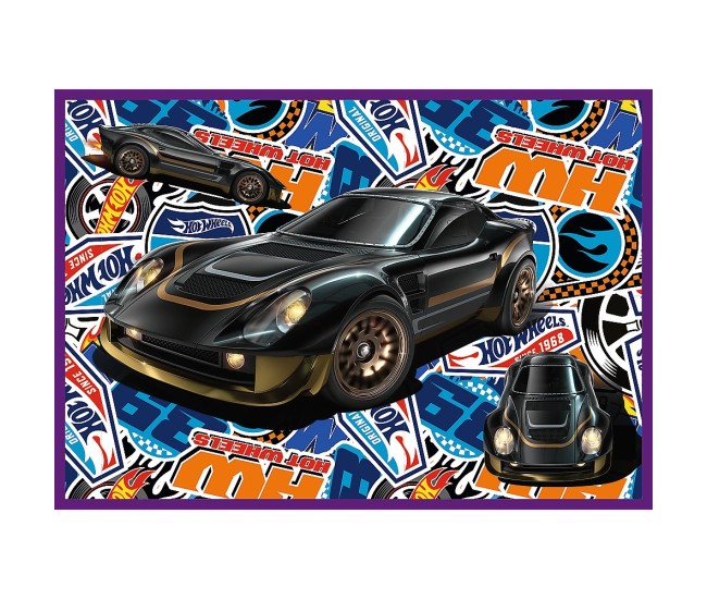 Puzzle trefl 4x250 hot wheels masini de curse Puzzle trefl 4x250 hot wheels masini de curse