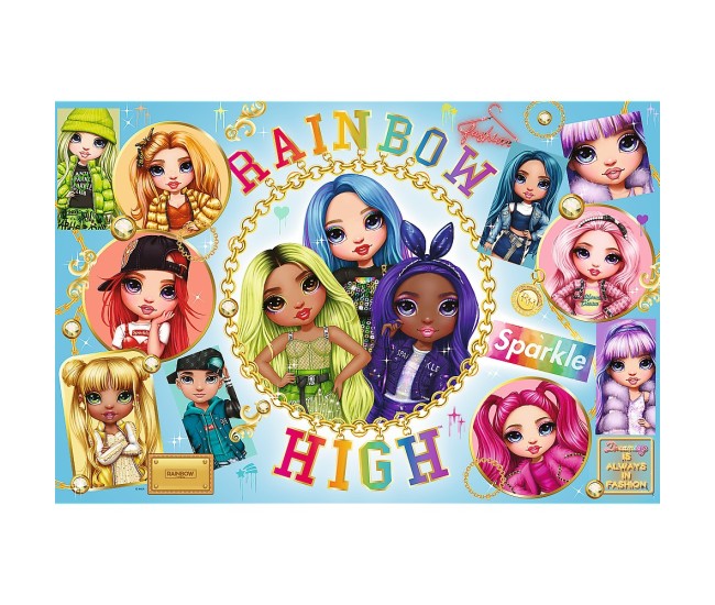 Puzzle trefl primo super shape xxl 160 rainbow high prietenele colorate