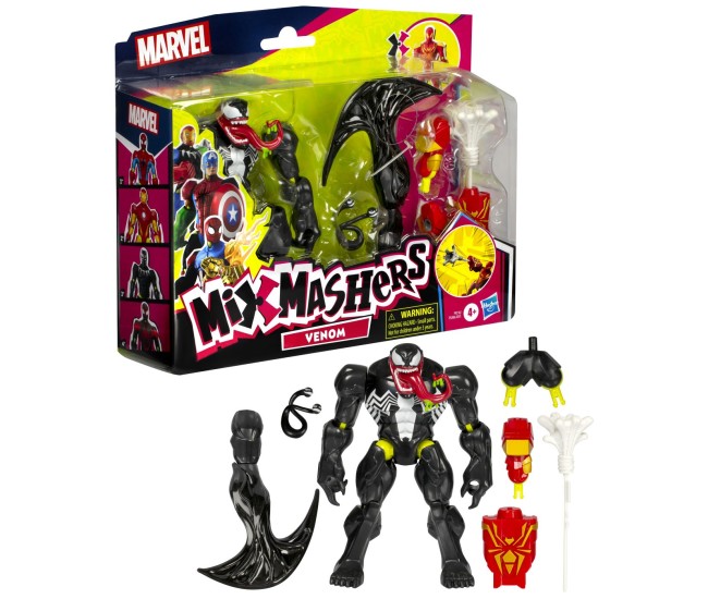 Marvel avengers mix mashers figurina venom cu accesorii 12cm Marvel avengers mix mashers figurina venom cu accesorii 12cm