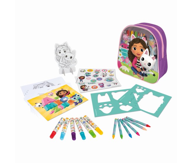 Set pentru desen in rucsac gabbys dollhouse Set pentru desen in rucsac gabbys dollhouse