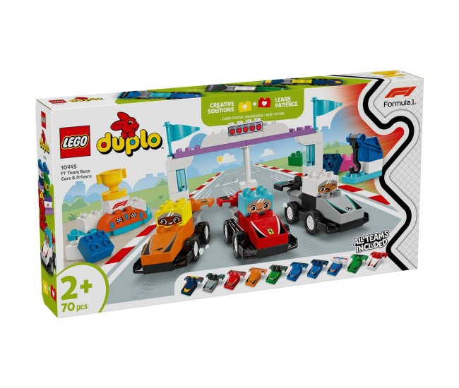 Lego duplo echipa f1: masini si piloti de curse 10445 Lego duplo echipa f1: masini si piloti de curse 10445