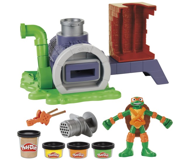 Play doh povestiri cu testoase ninja adolescente mutante set plastelina pizza taie si arunca Play doh povestiri cu testoase ninja adolescente mutante set plastelina pizza taie si arunca