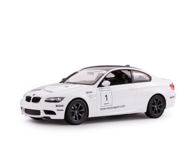 Masina cu telecomanda bmw m3 alb cu scara 1 la 14 Masina cu telecomanda bmw m3 alb cu scara 1 la 14