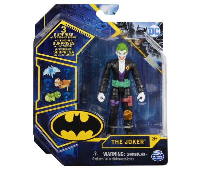 Figurina joker articulata 10cm cu 3 accesorii surpriza Figurina joker articulata 10cm cu 3 accesorii surpriza