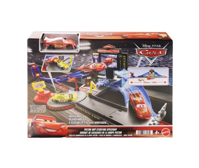 Cars set de joaca pista de curse piston cup cu masinuta inclusa