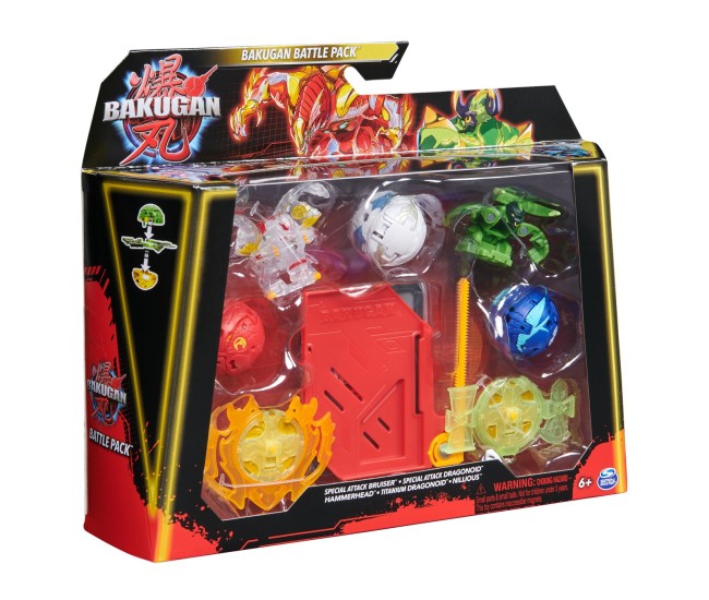 Bakugan set de lupta bruiser, dragonoid, hammerhead, titanium dragonoid si nillious Bakugan set de lupta bruiser, dragonoid, hammerhead, titanium dragonoid si nillious