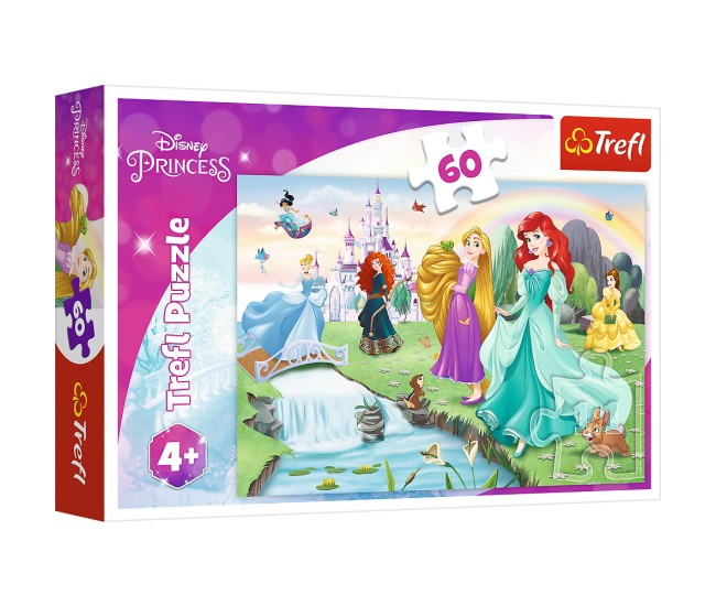 Puzzle trefl 60 disney princess - intalneste printesa Puzzle trefl 60 disney princess - intalneste printesa
