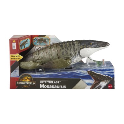 Jurassic world rebirth bite n blast dinozaur mosasaurus interactiv cu miscari si functie speciala 50cm
