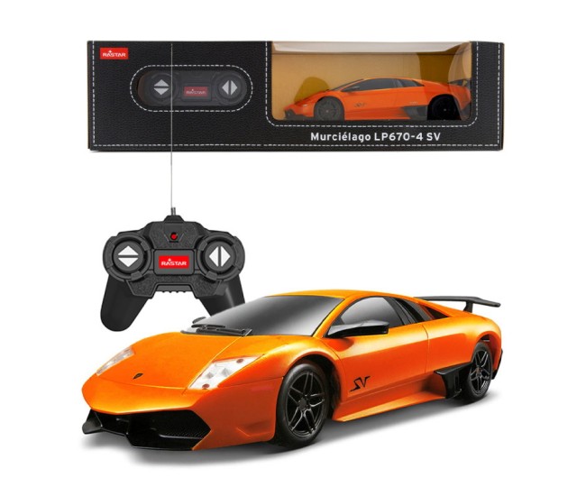 Masina cu telecomanda lamborghini murcielago lp670 portocaliu cu scara 1 la 24 Masina cu telecomanda lamborghini murcielago lp670 portocaliu cu scara 1 la 24