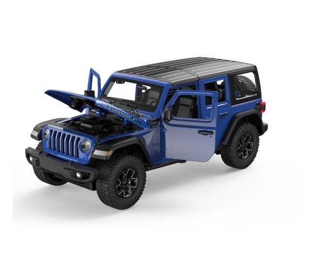 Masinuta metalica jeep wrangler rubicon 4xe albastru scara 1 la 24 Masinuta metalica jeep wrangler rubicon 4xe albastru scara 1 la 24