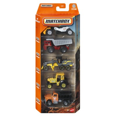 Matchbox set 5 masinute metalice construction scara 1 la 64
