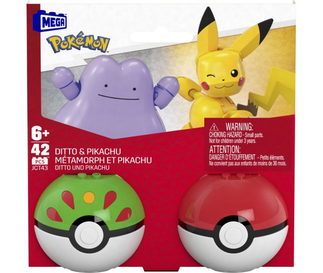 Pokemon mega set doua bile ditto si pikachu 42 piese Pokemon mega set doua bile ditto si pikachu 42 piese