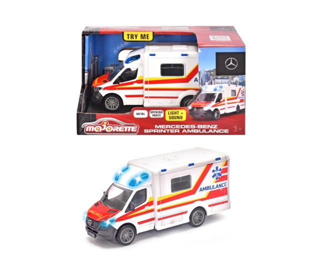 Majorette ambulanta mercedes benz sprinter cu lumini si sunete Majorette ambulanta mercedes benz sprinter cu lumini si sunete