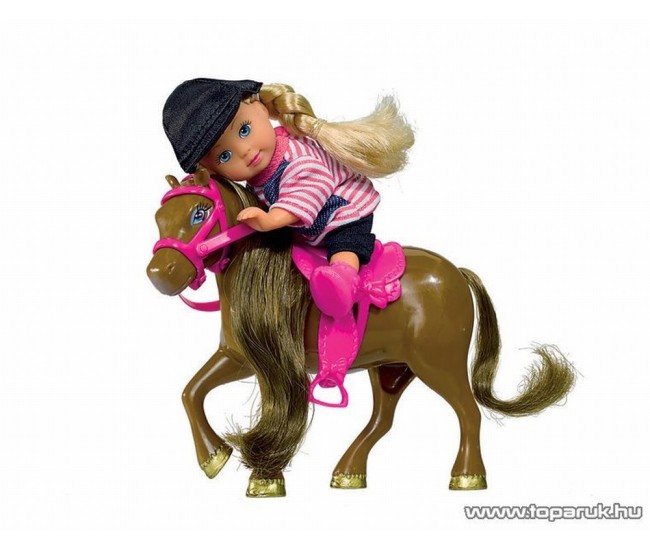 Set papusica evi cu calut maro inchis Set papusica evi cu calut maro inchis