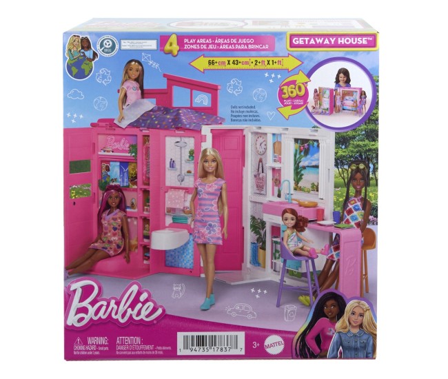 Barbie casa de papusi barbie cu 4 zone pliabila Barbie casa de papusi barbie cu 4 zone pliabila