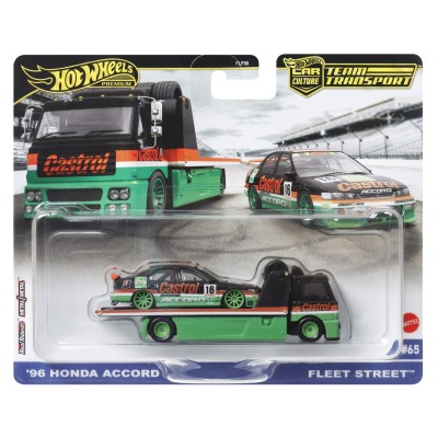 Hot wheels transportator fleet street cu masinuta honda accord 96 scara 1:64