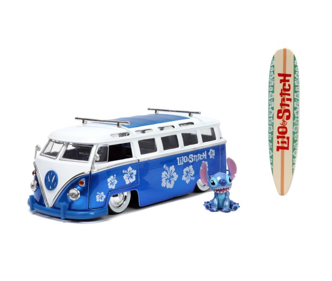 Jada autobuz metalic si figurina stitch scara 1:24 Jada autobuz metalic si figurina stitch scara 1:24