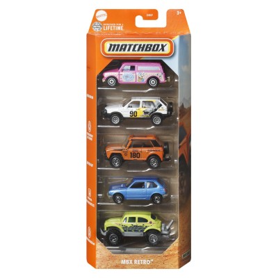 Matchbox set 5 masinute metalice mbx retro scara 1 la 64