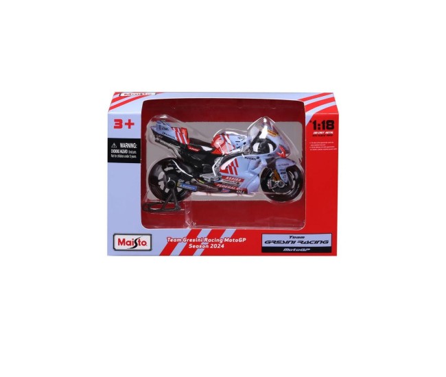 Maisto motocicleta metalica ducati desmosedici gp team gresini racing scara 1 la 18 Maisto motocicleta metalica ducati desmosedici gp team gresini racing scara 1 la 18