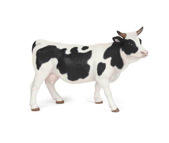 Papo figurina vacuta cu blana alba si neagra Papo figurina vacuta cu blana alba si neagra