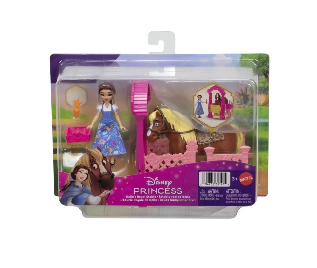 Disney princess set de joaca grajdul regal al lui belle papusa si accesorii