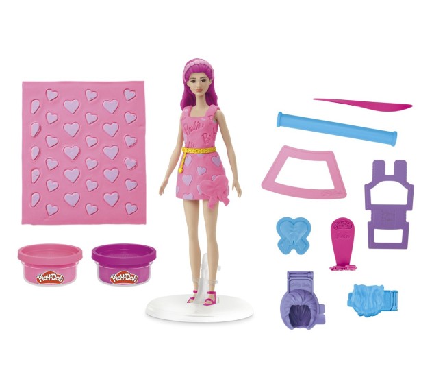 Play doh barbie set plastelina inimioare si par Play doh barbie set plastelina inimioare si par